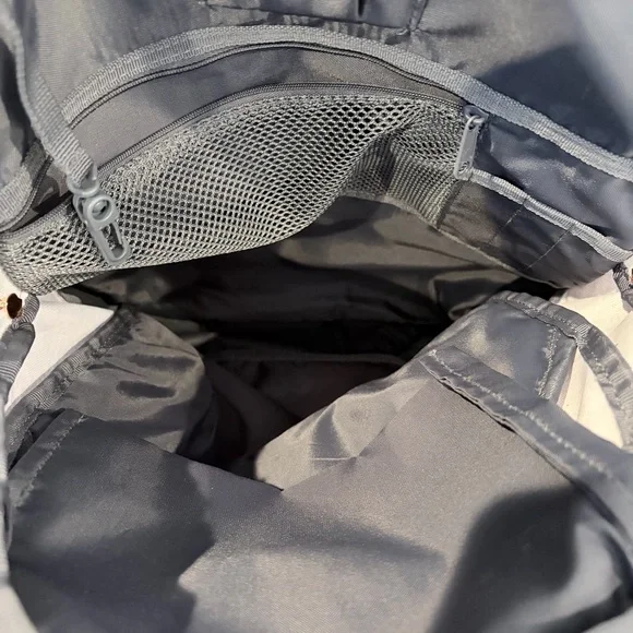 Adidas Gray Backpack Rose Gold Logo School Travel Laptop Bag - Picture 4 of 9